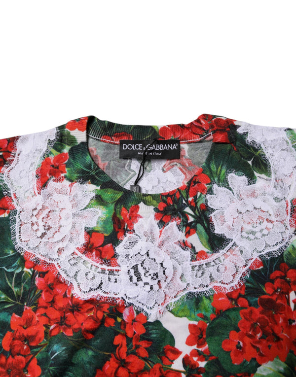 Multicolor Floral Lace Sleeveless Tank Top