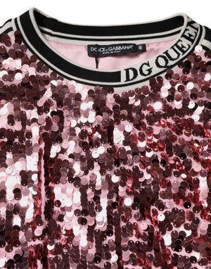Pink DG Queen Sequin Pullover Sweater