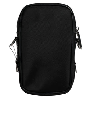 Multicolor Leopard Jacquard Logo Plaque Neck Strap Bag