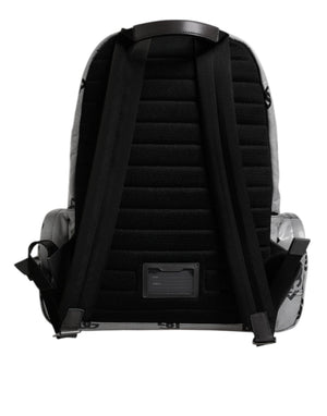 Polyester Gray Black DG Logo Plaque Backpack Bag
