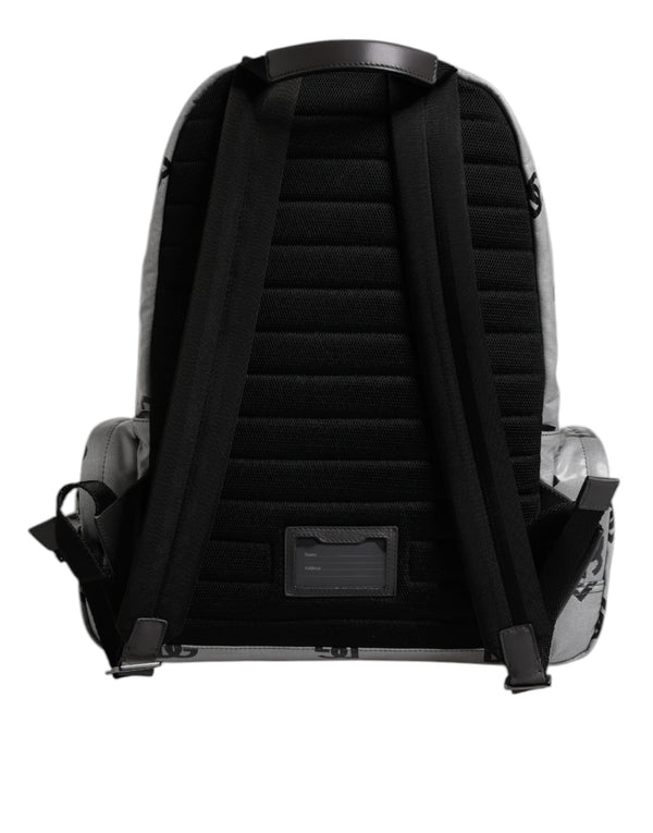 Polyester Gray Black DG Logo Plaque Backpack Bag