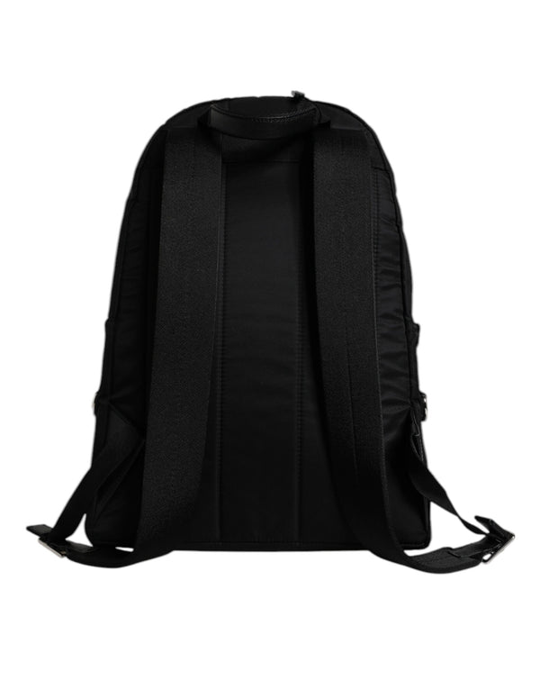 Black Nylon #DGFAMILY Embellished Backpack VULCANO Bag