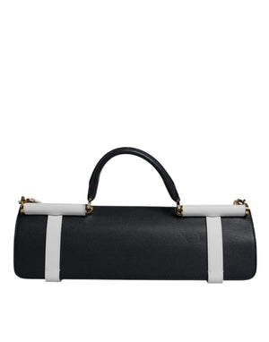 Blue White Calfskin Leather Crossbody Shoulder Bag