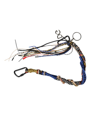 Multicolor Braided Rope Logo Bag Shoulder Strap