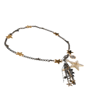 Silver Gold Brass Embellished Waist Chain Belt