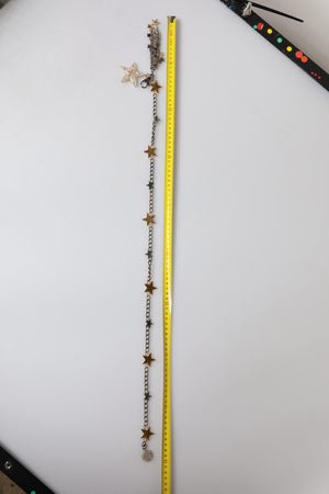 Silver Gold Brass Embellished Waist Chain Belt