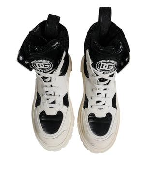 White Padded Mid Calf Lace Up Boots Shoes