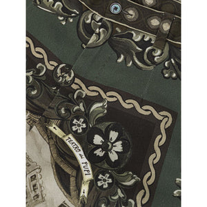 Green Cotton Casual Pants