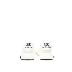 White Leather Athletic Sneakers