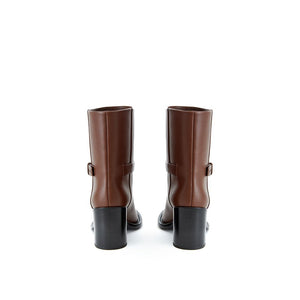 Brown Leather Ankle Boots