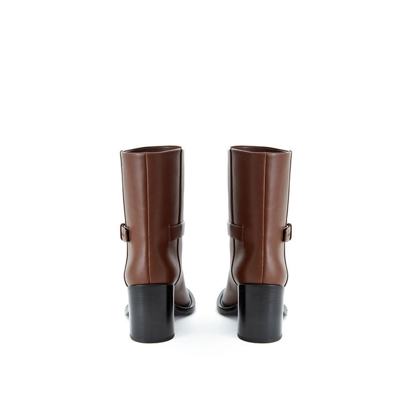 Brown Leather Ankle Boots