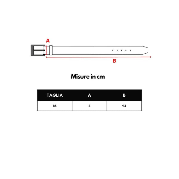 Black And White Leather Regular Belt