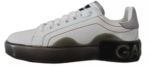 White Leather Portofino Sneakers Shoes