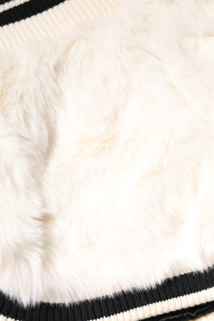 White Faux Fur High Waisted Hot Pants Short