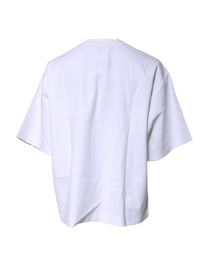 White Bellissima Cotton Crew Neck T-shirt