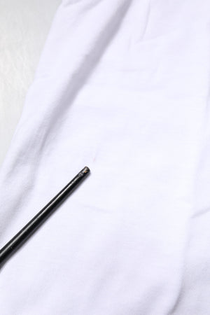 White Cotton Anchor Chain Embroidery Tank Top