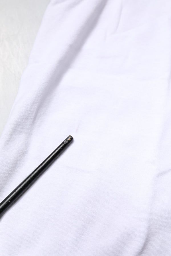 White Cotton Anchor Chain Embroidery Tank Top