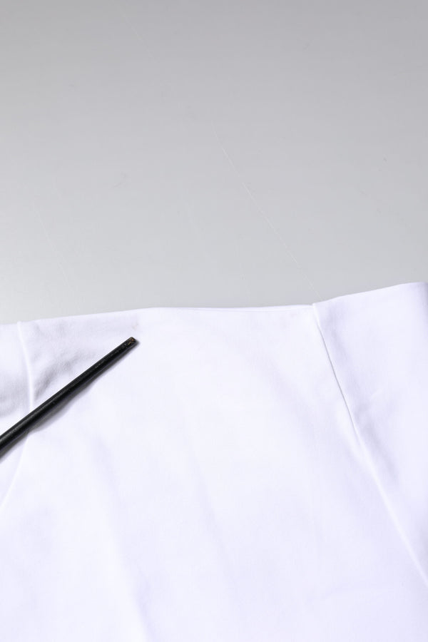 White Bellissima Cotton Crew Neck T-shirt