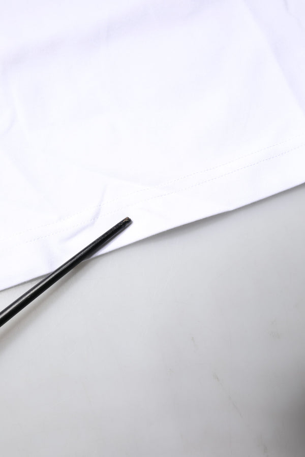 White Bellissima Cotton Crew Neck T-shirt