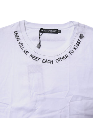 White Cotton Sleeveless Printed Tank T-shirt