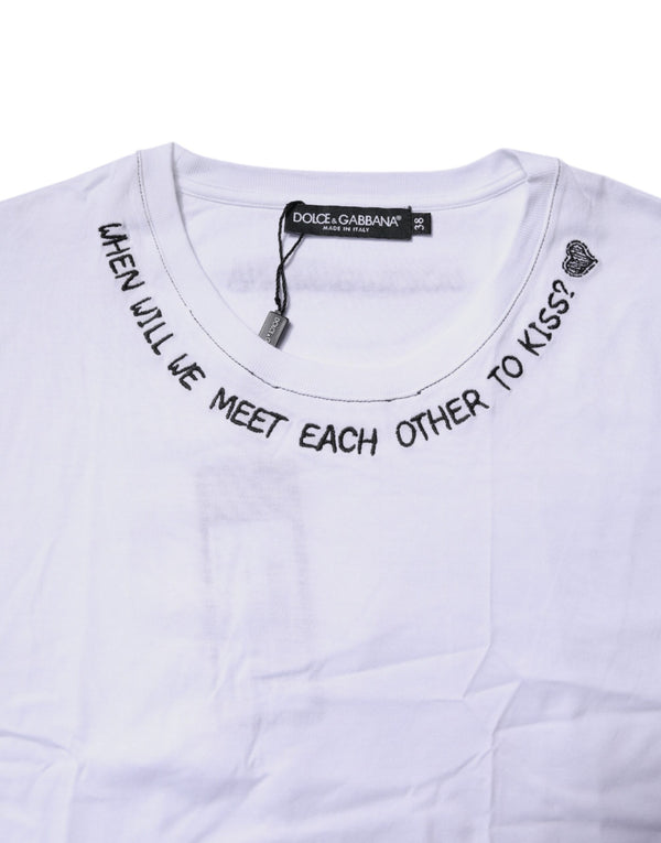 White Cotton Sleeveless Printed Tank T-shirt