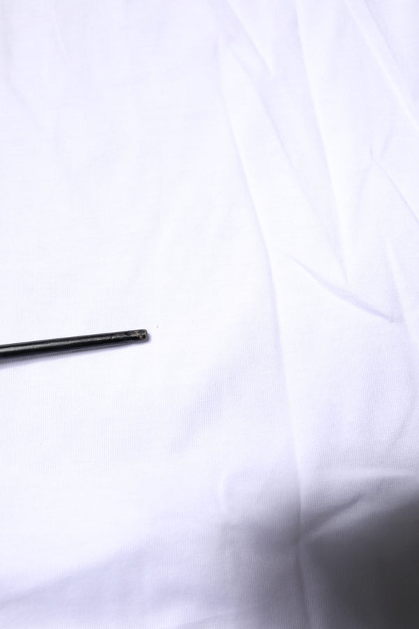 White Cotton Sleeveless Printed Tank T-shirt