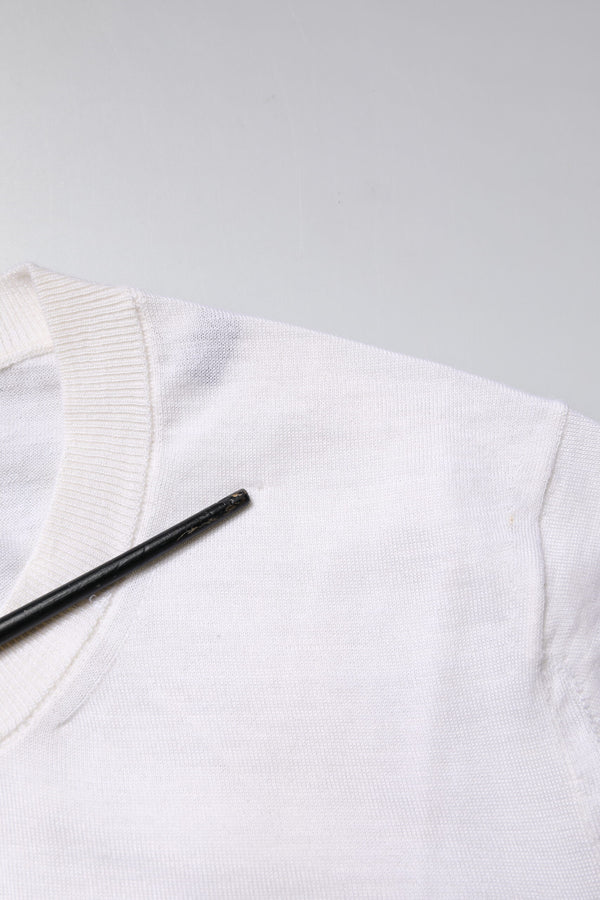 Cream Cashmere Knit Cropped Cardigan Sweater