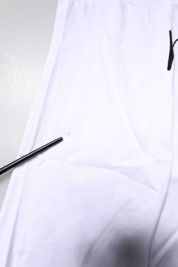 White Printed Round Neck Top Cotton T-shirt