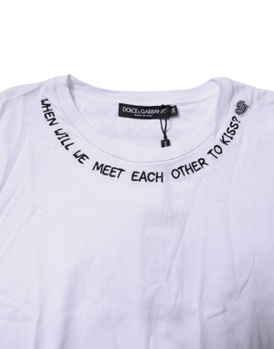 White Cotton Sleeveless Printed Tank T-shirt