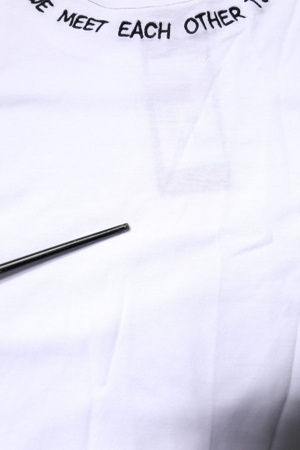 White Cotton Sleeveless Printed Tank T-shirt