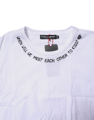 White Cotton Sleeveless Printed Tank T-shirt