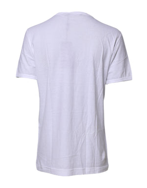 White Short Sleeves Round Neck Top T-shirt