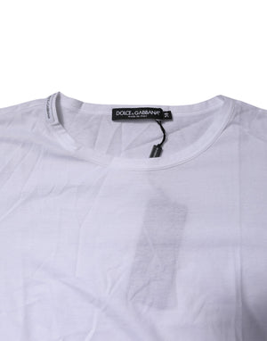 White Short Sleeves Round Neck Top T-shirt