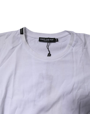 White Short Sleeves Round Neck Top T-shirt