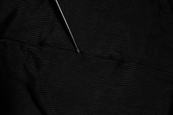 Black Knit Long Sleeves Turtleneck Slim Top