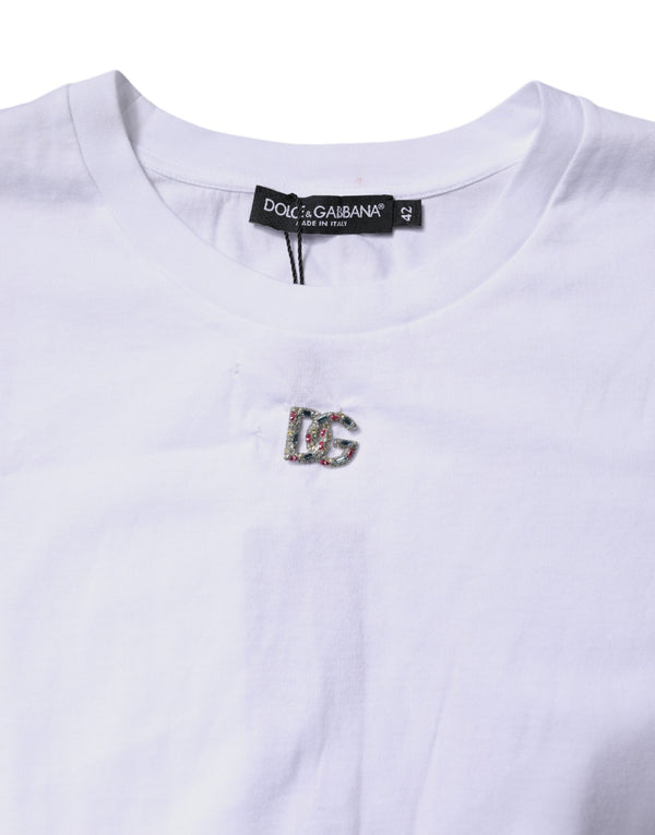 White Cotton Sleeveless Round Neck Tank Top