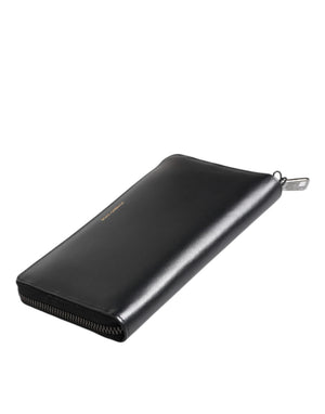 Black Blue Exotic Leather Embossed Continental Wallet