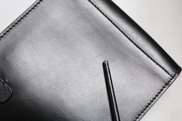 Black Calfskin Leather Logo Plaque Mini Bag