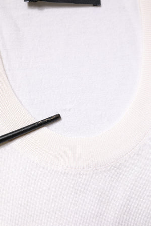 White Sleeveless Cashmere Round Neck Tank Top