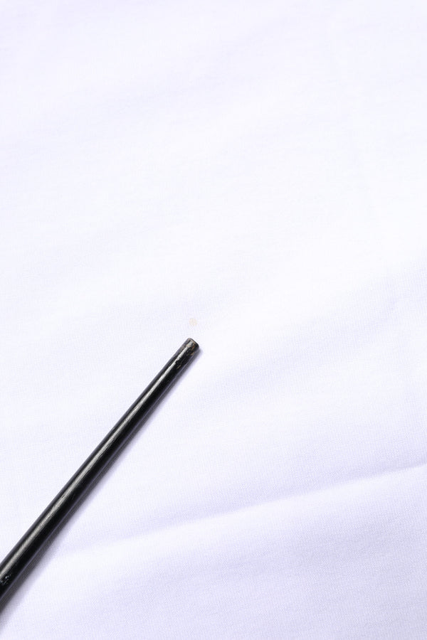 White Cotton Crew Neck Short Sleeves T-shirt