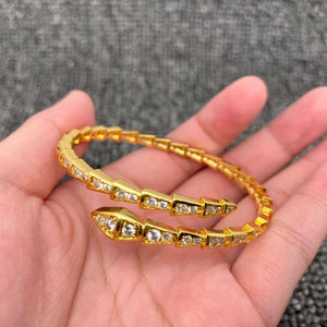Serpent Crystal Cuff Bracelet