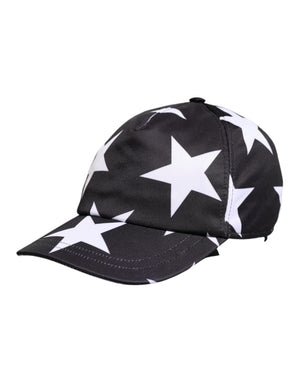 Black Star Print Polyester Baseball Cap