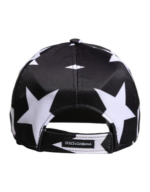 Black Star Print Polyester Baseball Cap