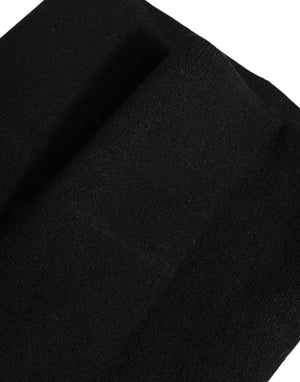 Black Cashmere Knitted Neck Warmer Foulard Scarf