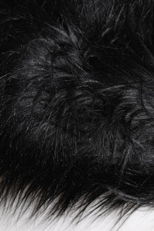 Black Acrylic Fur Womens Bucket Hat