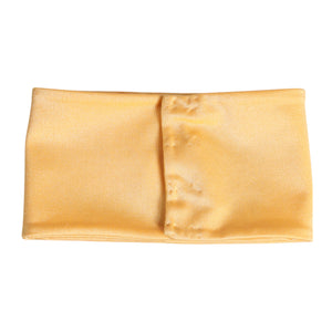Yellow Nylon Stretch Women Neck Warmer Scarf