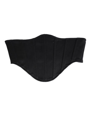 Black Cotton Waist Tuxedo Belt Cummerbund