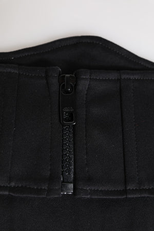 Black Cotton Waist Tuxedo Belt Cummerbund