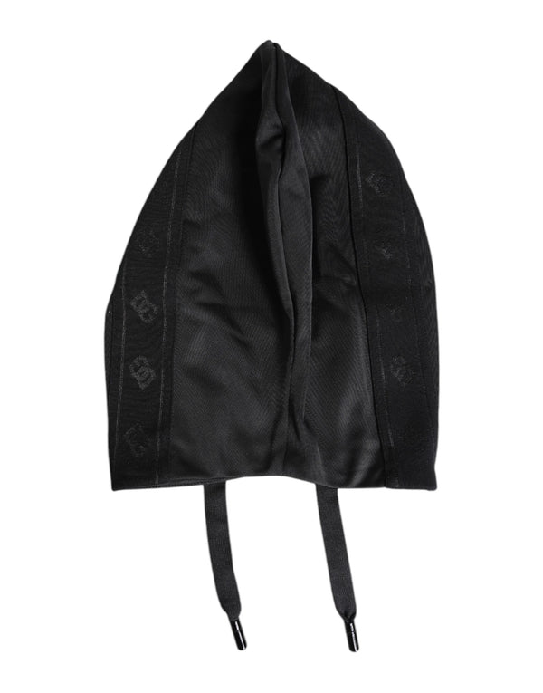 Black Polyester Whole Head Wrap Hat