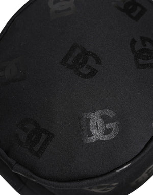 Black DG Monogram Polyester Jacquard Bucket Hat
